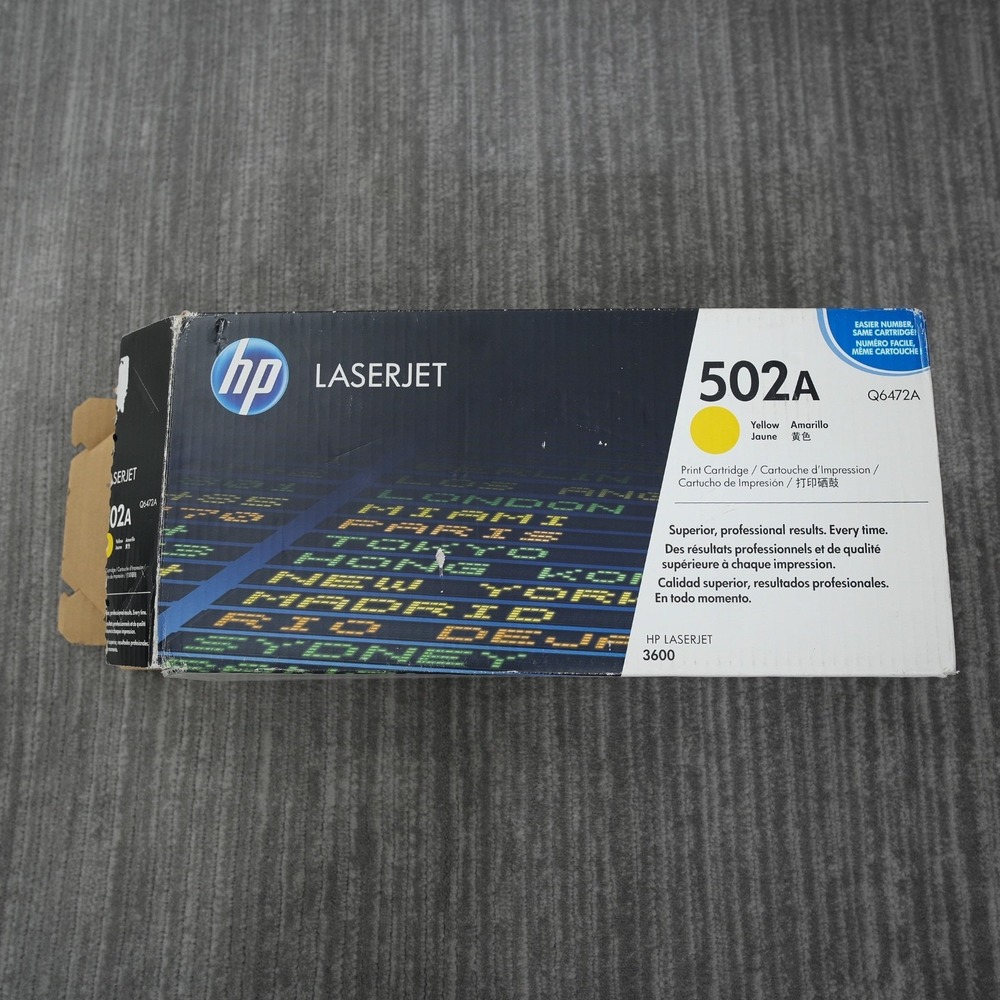 HP 502A Yellow Ink Q6472A Hawlett Packard Printer New Open Box